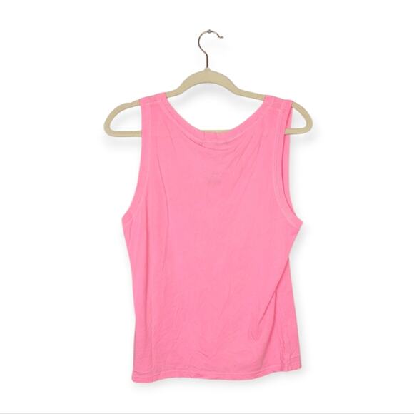 NWT n:Philanthropy Neon Pink Pepper V-Neck Tank Top Size S - Picture 2 of 9